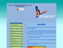 Tablet Screenshot of birdguyhawaii.com
